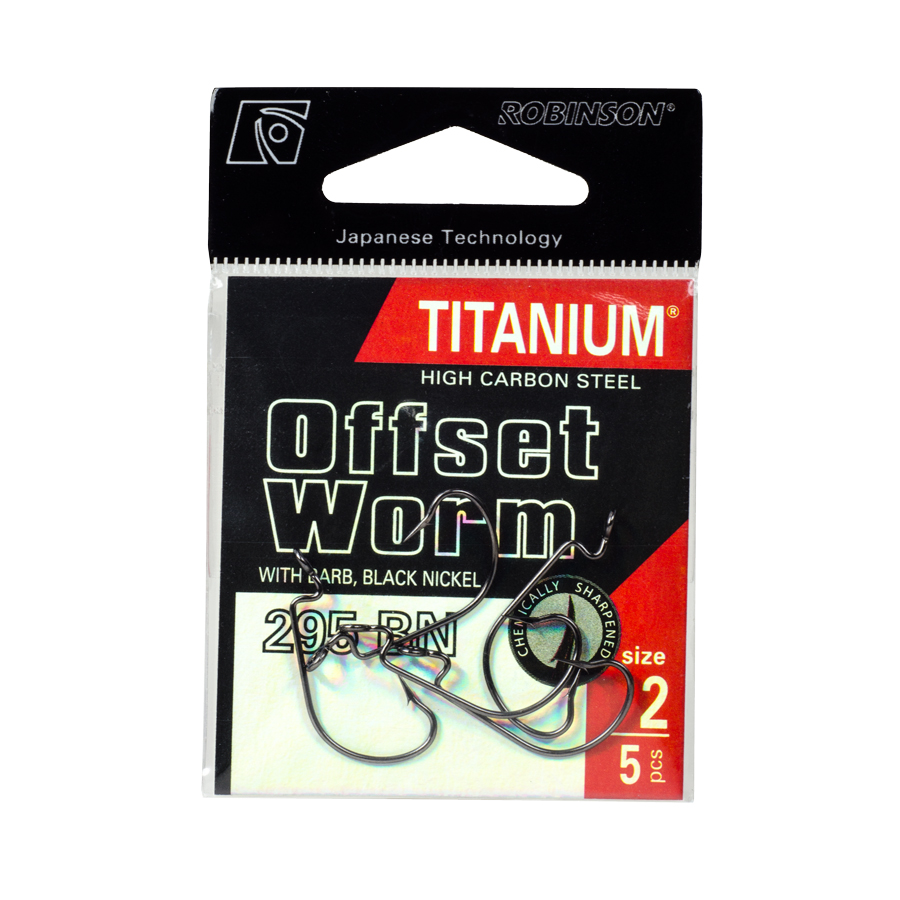 Háčik Titanium Offset Worm (10 ks)