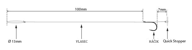 Nadväzec Titanium Method Feeder s quick stoperom, 501 BM v. 8, Ø 0,218mm (10ks)